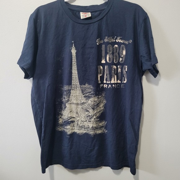 France Authentique Eiffel Tower Graphic T-Shirt Size M - Picture 1 of 4